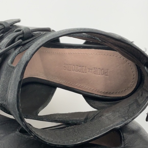 Pour La Victoire High Dress Cage Stiletto Pumps size 7 - Picture 8 of 13